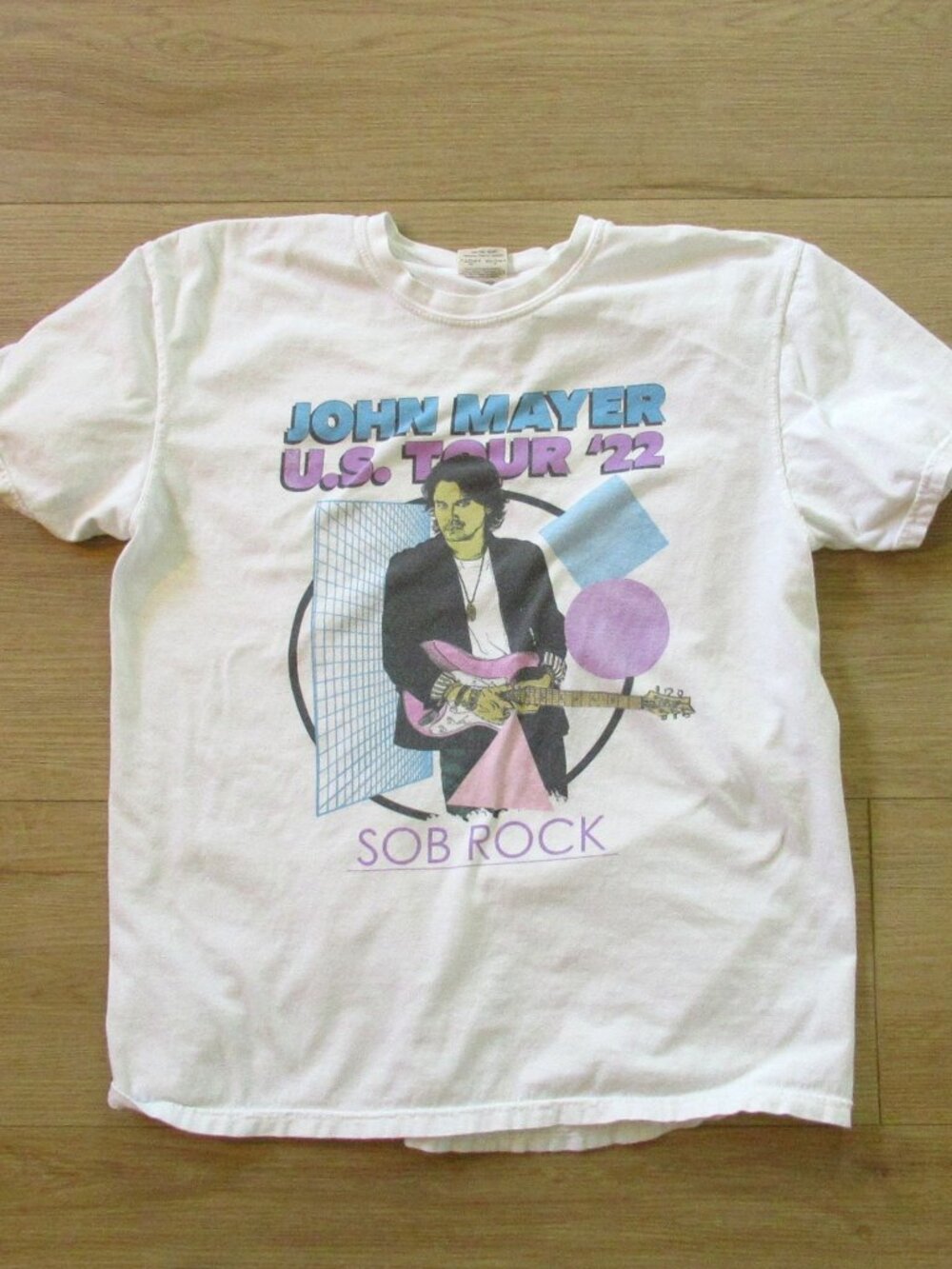 John Mayer Sob Rock U.S. Tour 2022 Pink Concert Band Tee Large Comfort Colors